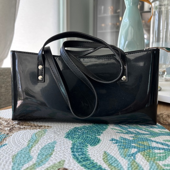 NWT Beijo Black Patent Bag - Picture 5 of 9